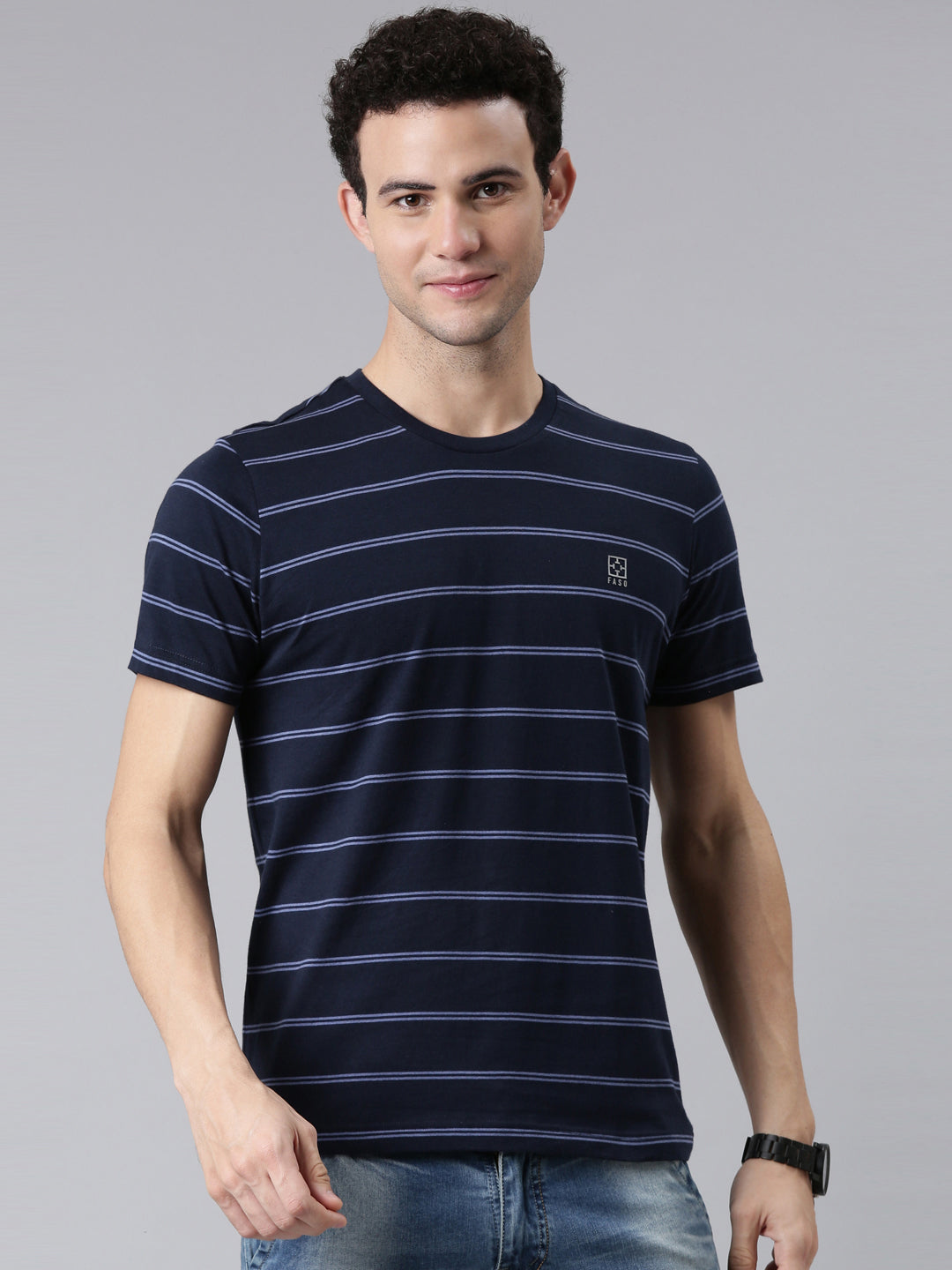 FASO Men’s Yarn Dyed Cotton T-Shirt