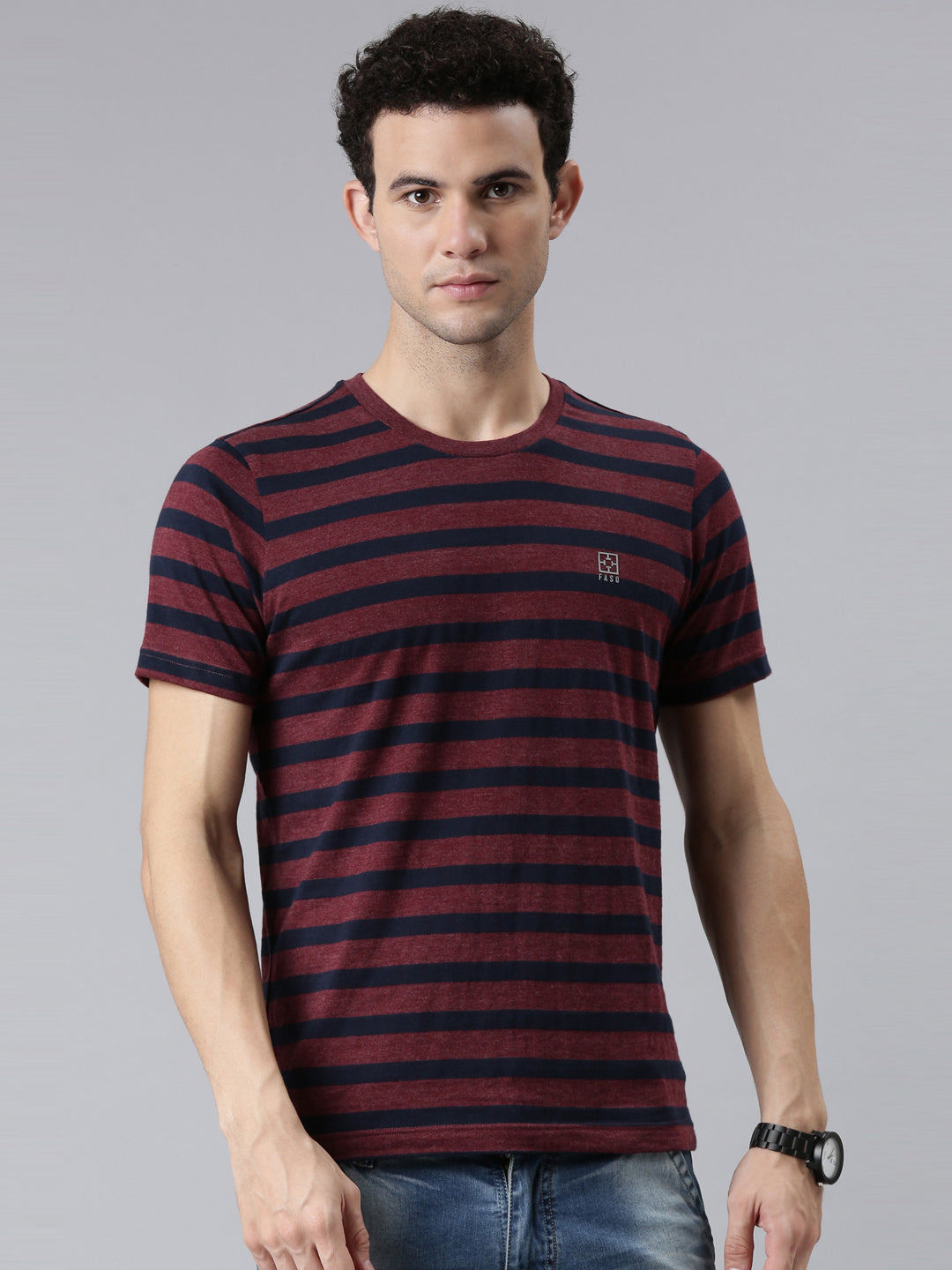 FASO Men’s Yarn Dyed Cotton T-Shirt