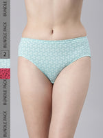 Faso Women's Cotton Inner Elastic Hipster (Pack of 2)