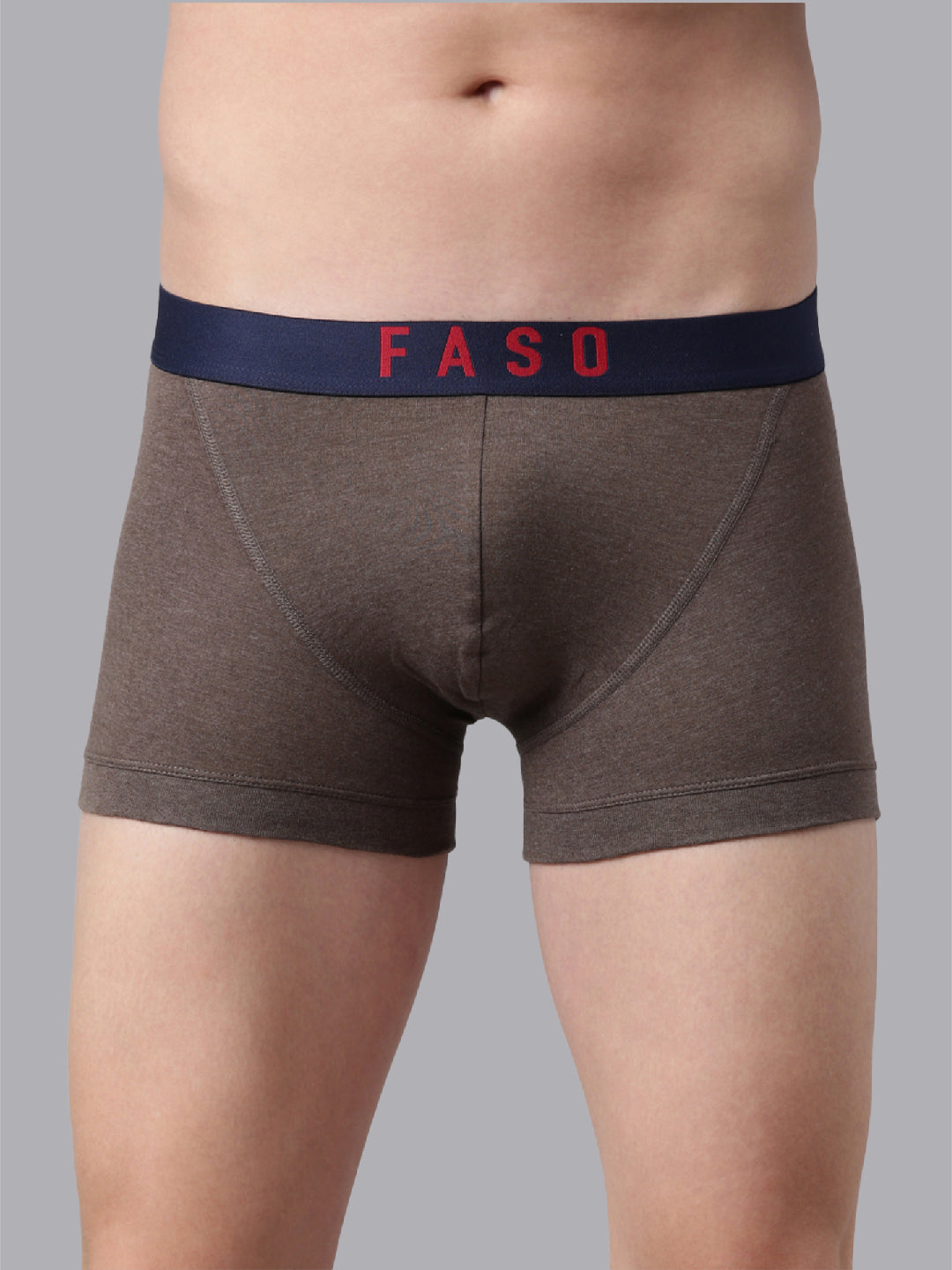 Faso Men's Cotton V-Front Shaped Stretchable Trunk