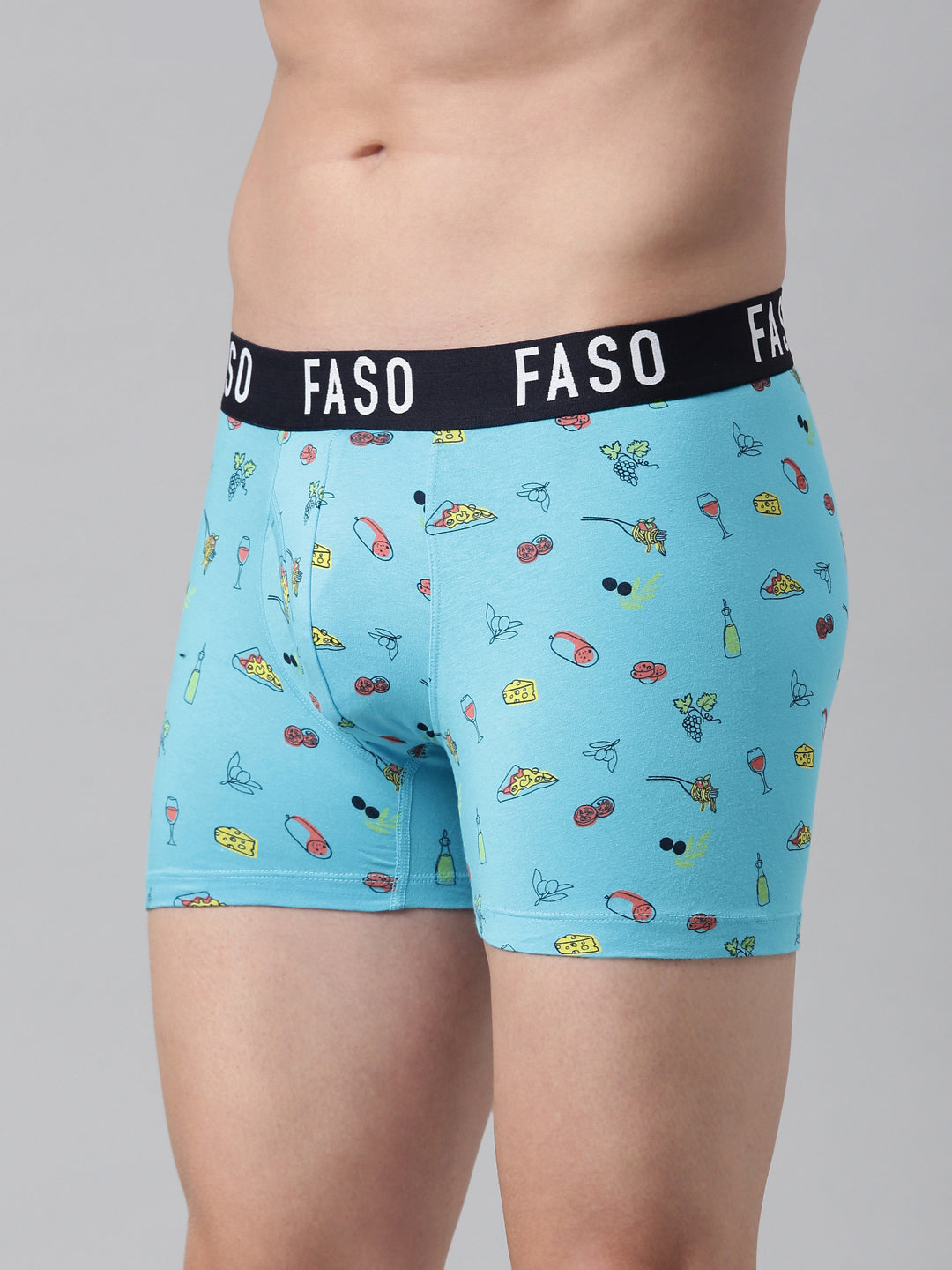 Faso Men's Cotton Printed Trunk