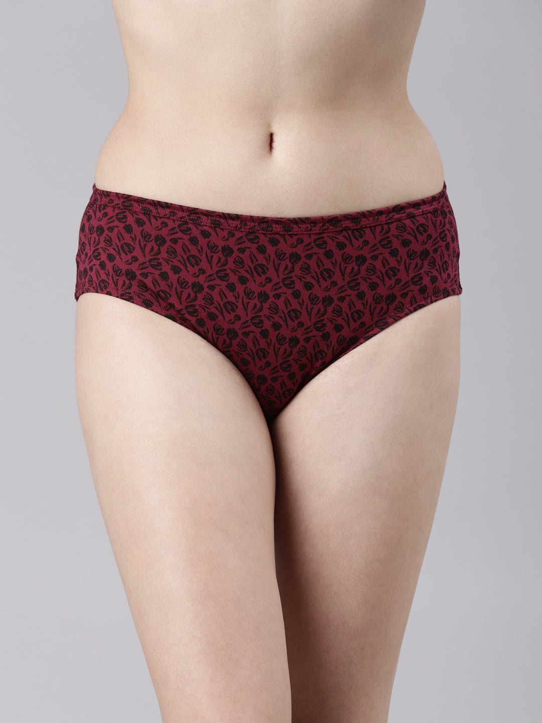 Faso Women's Cotton Inner Elastic Hipster (Pack of 2)