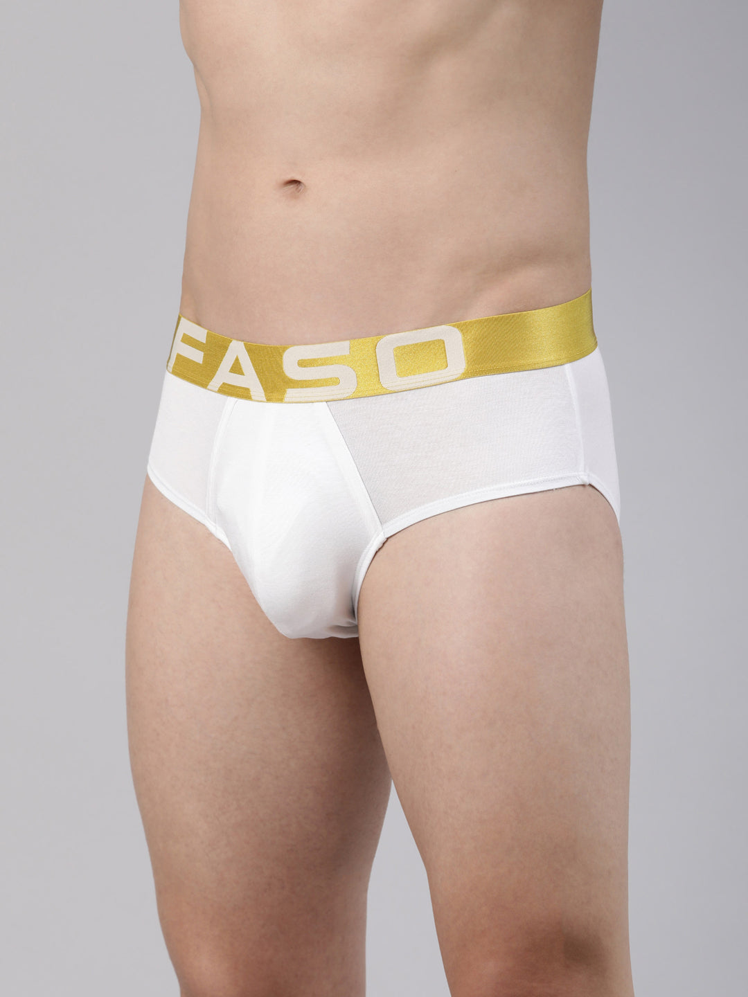 Faso Men's White Premium Micro Modal Brief