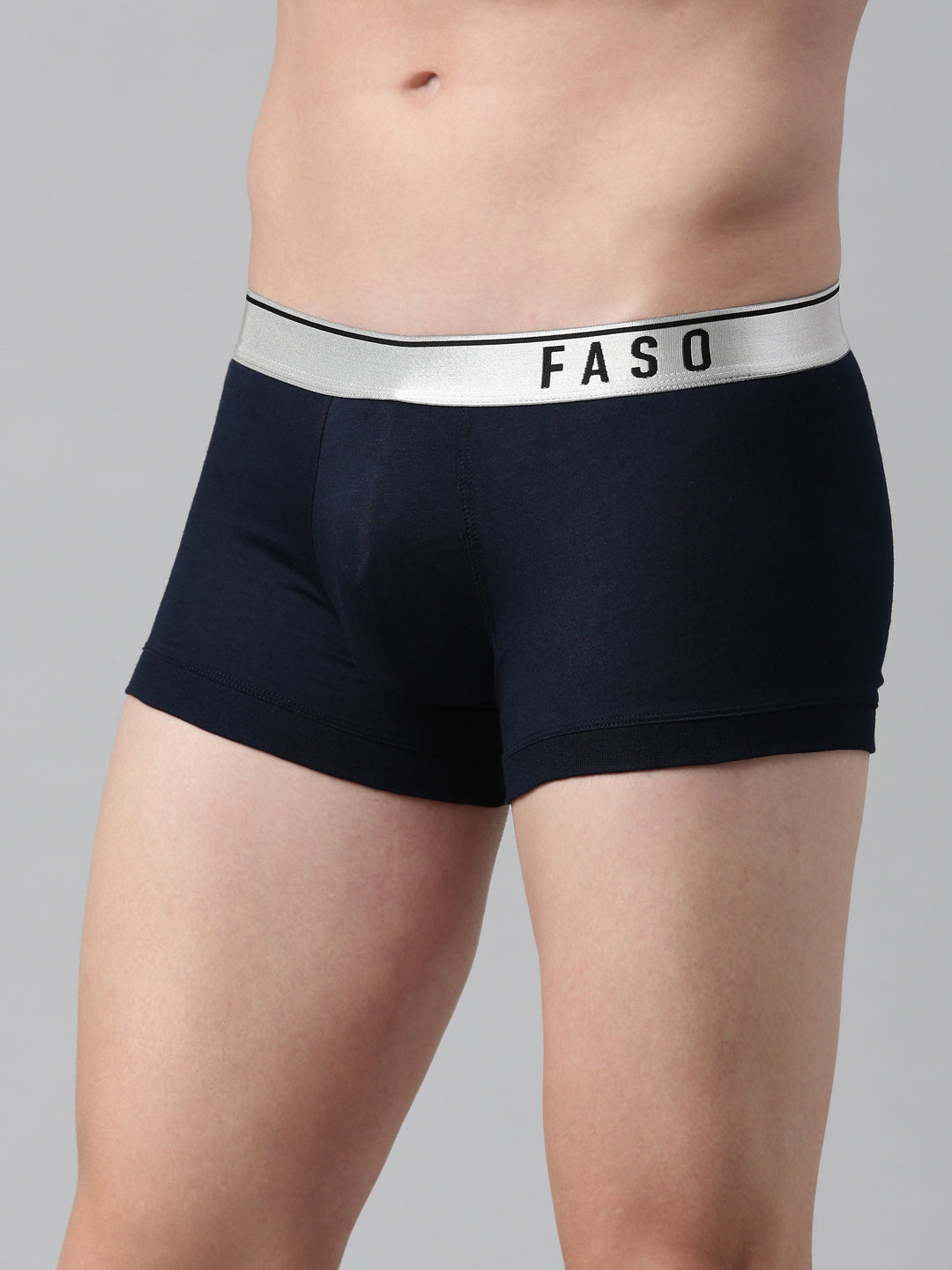 Faso Men's Cotton Modal Metalic Outer Elastic Trunk