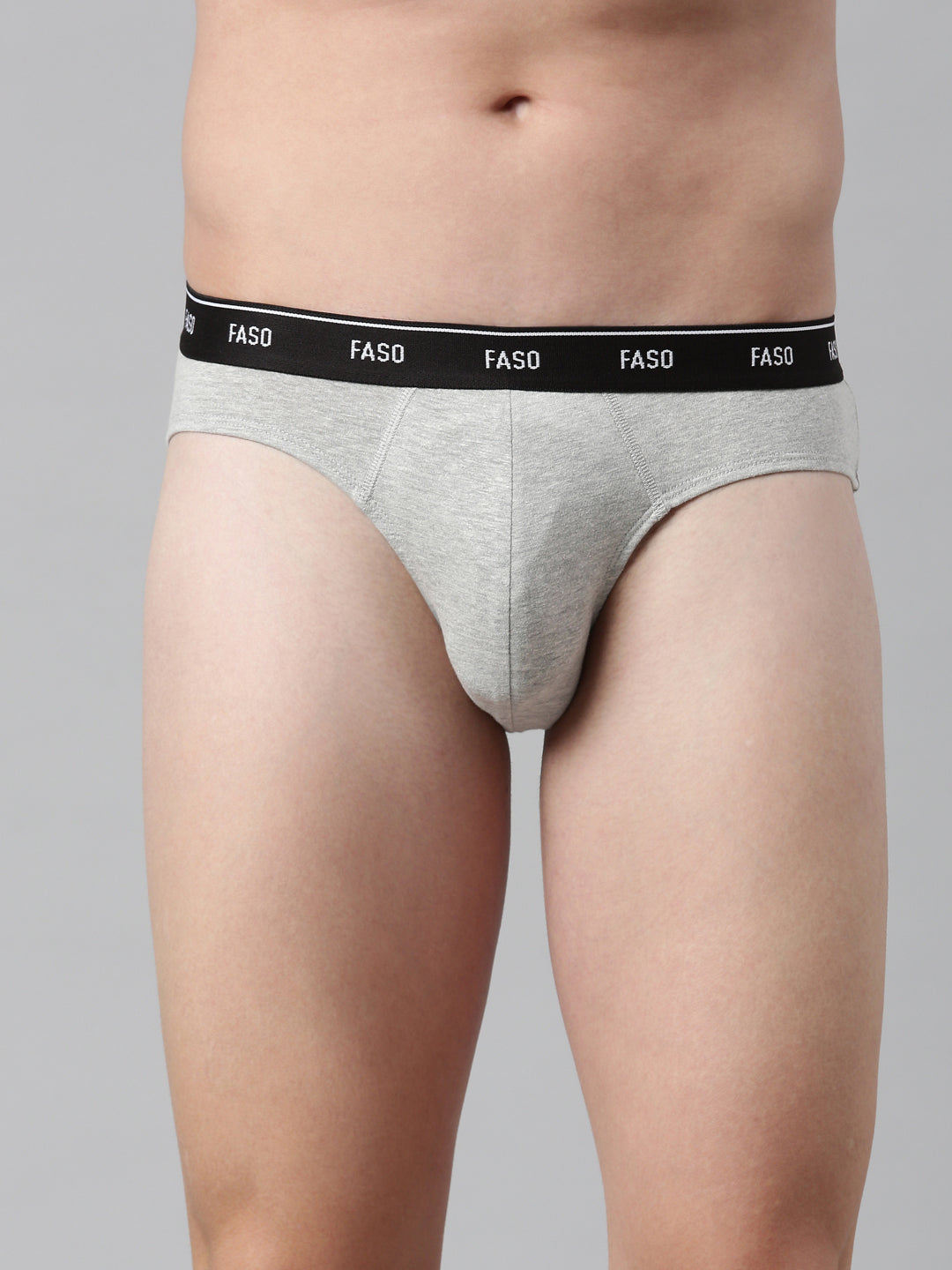 Faso Men's Cotton Outer Elastic Brief (Pack of 2)