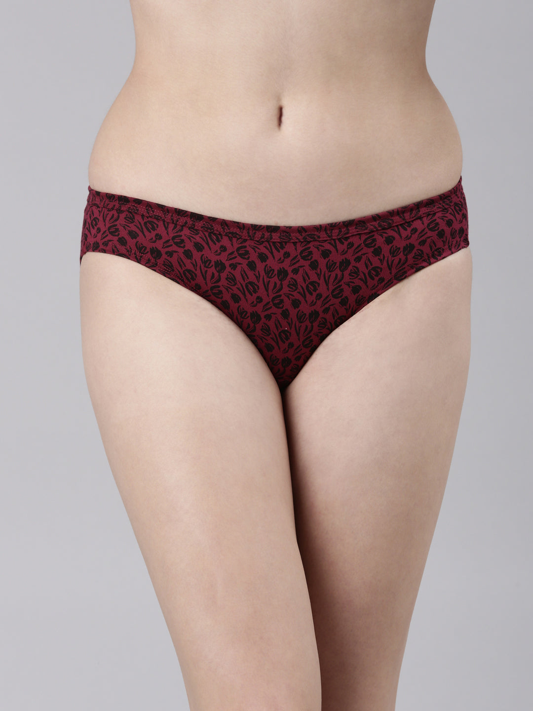 Faso Women's Cotton Inner Elastic Bikini (Pack of 2)