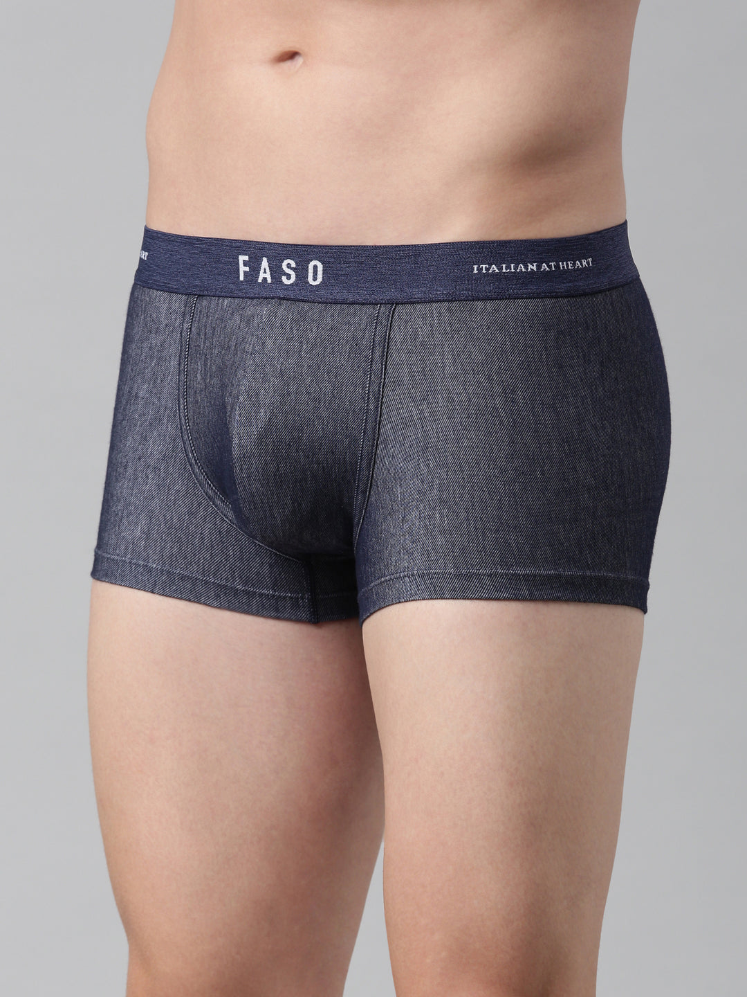 Faso Men's Cotton Denim Look Trunk