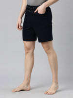 FASO Men’s Cotton Track Shorts with Denim Pocket