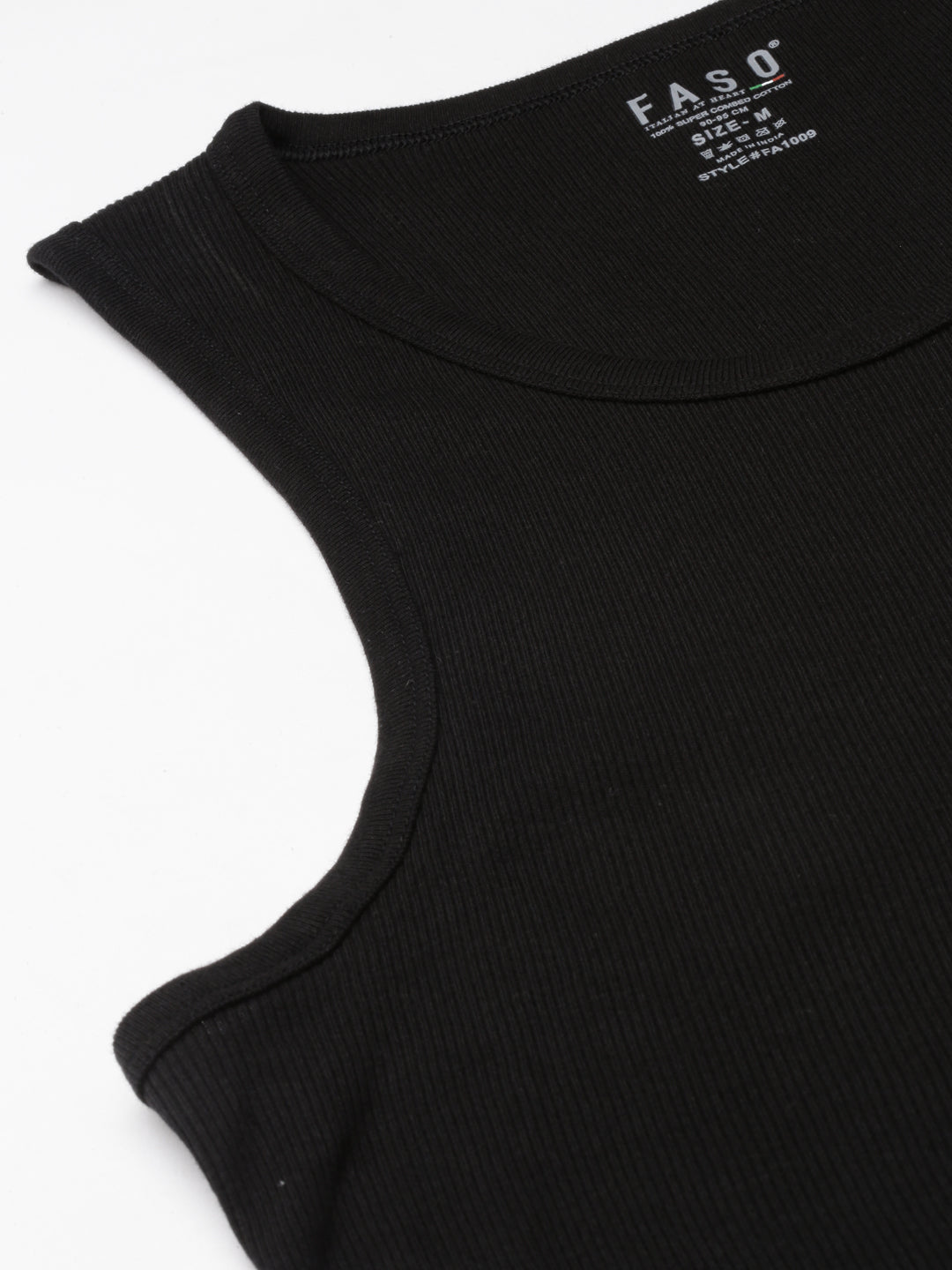 Faso Men's Cotton Rib Comfort Color Vest