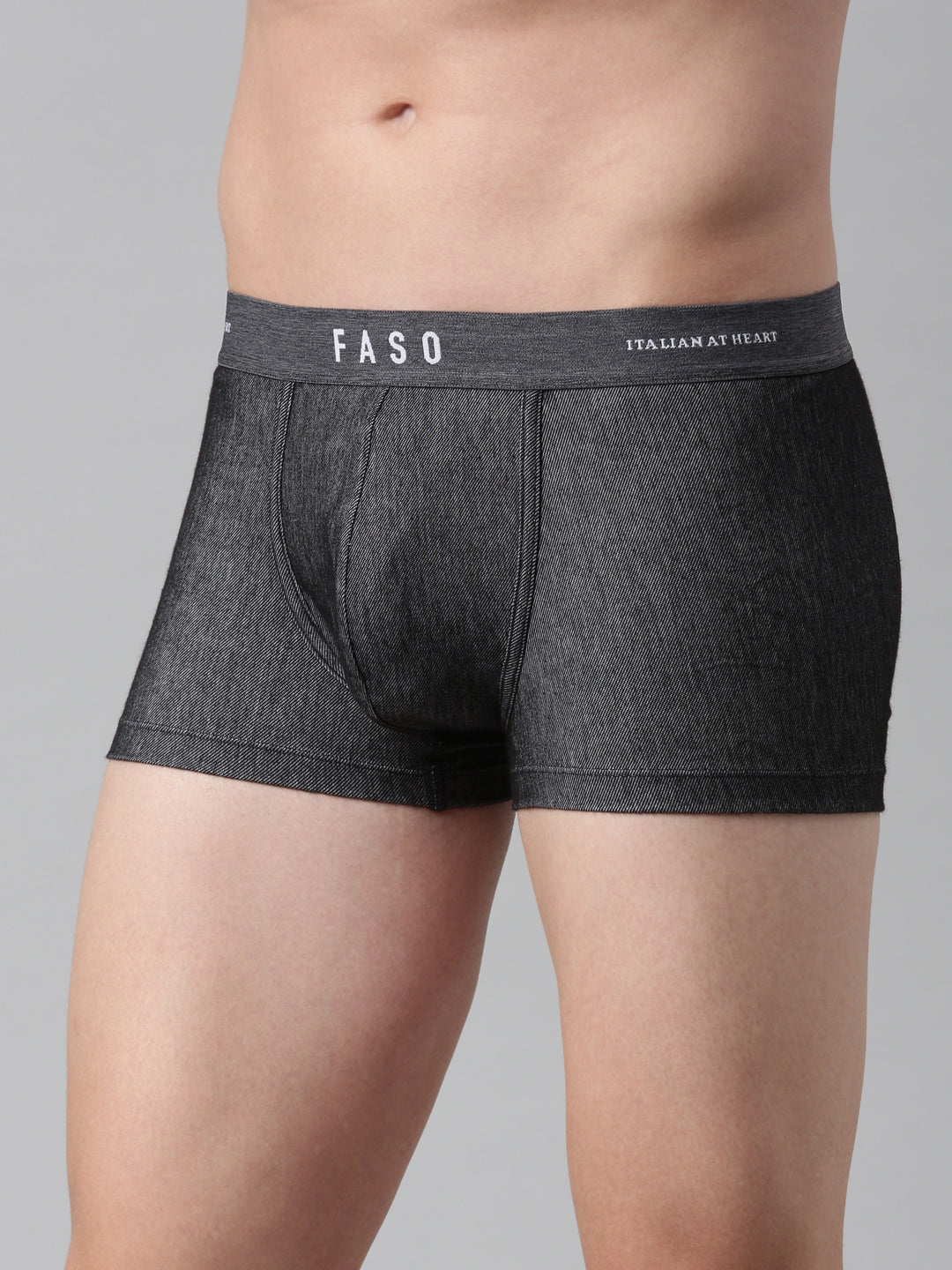Faso Men's Cotton Denim Look Trunk