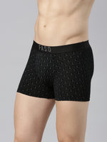 Faso Men's Cotton Outer Elastic All Over Print Trunk