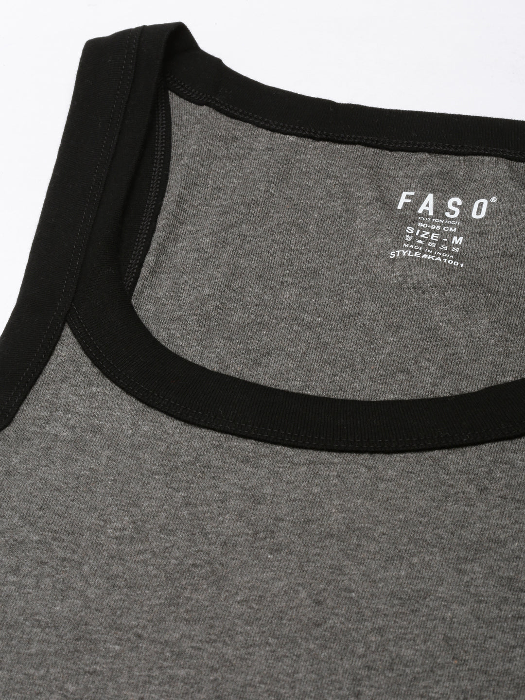 Faso Men's Cotton Racerback Color Vest