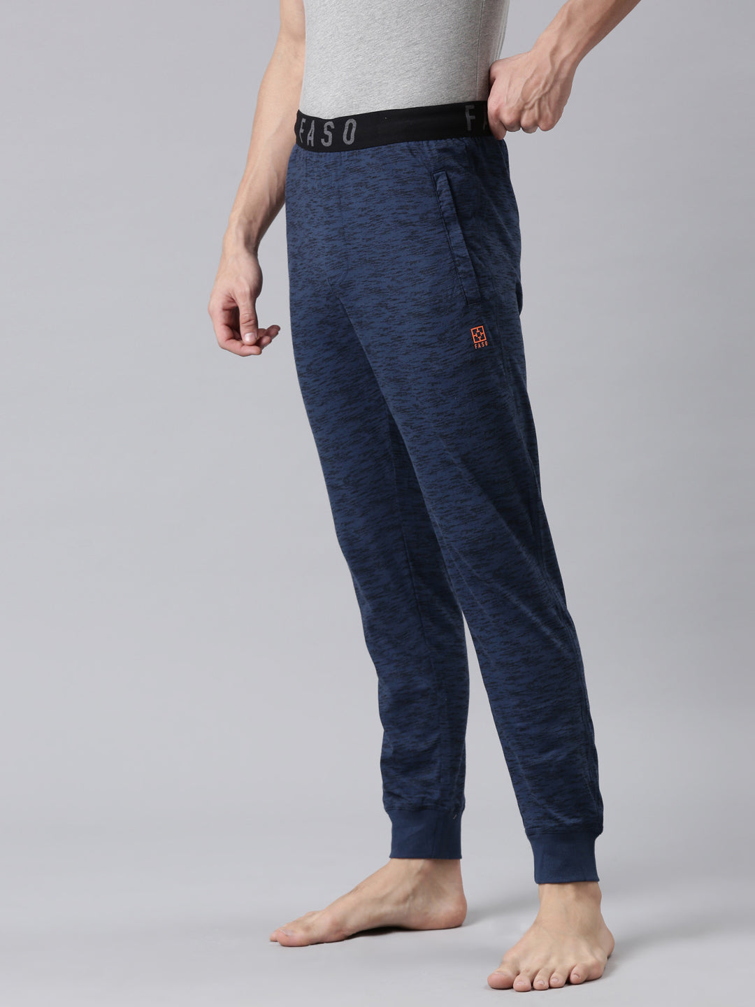Faso Men's Premium Cotton Outer Elastic Jogger