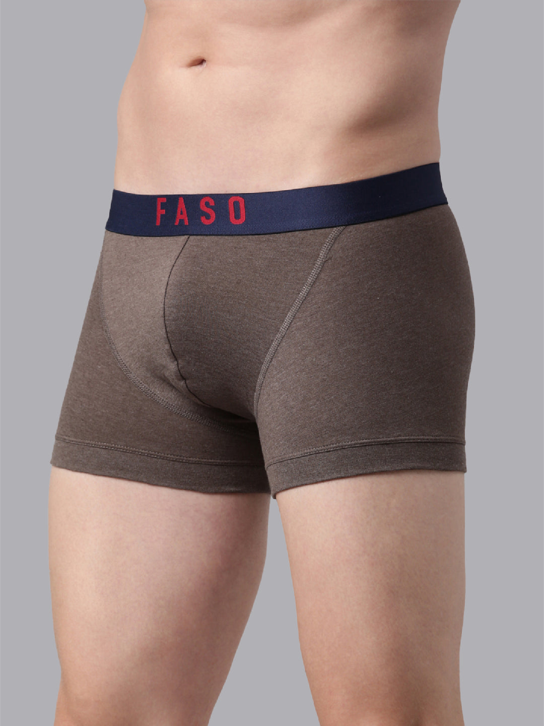 Faso Men's Cotton V-Front Shaped Stretchable Trunk