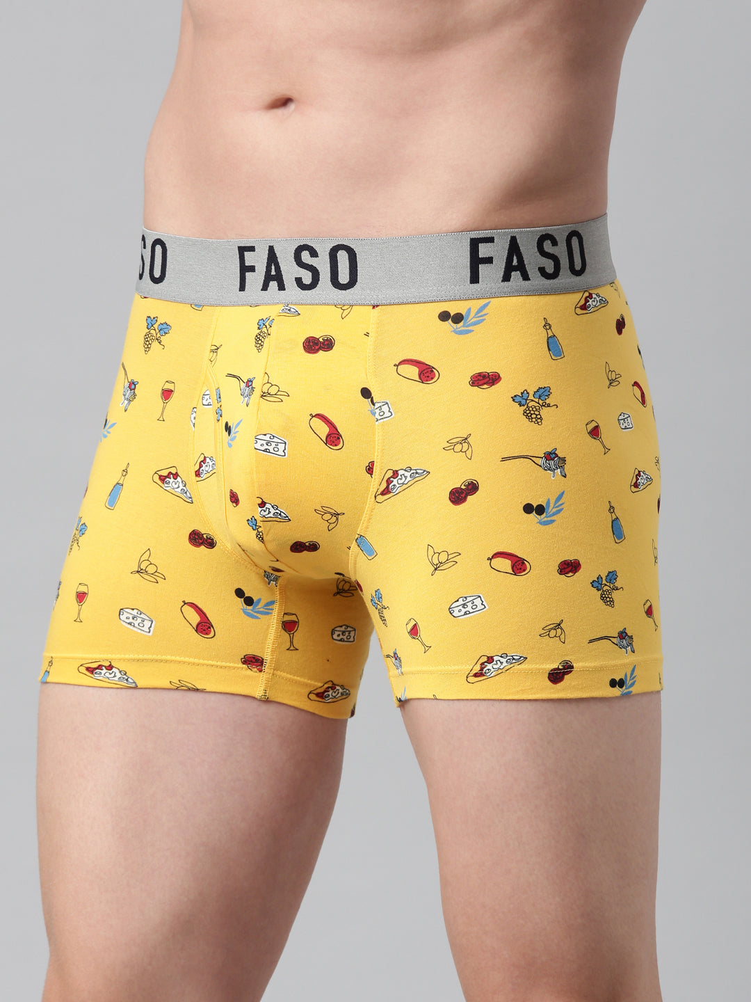 Faso Men's Cotton Printed Trunk