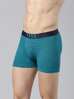 Faso Men's Cotton Outer Elastic All Over Print Trunk
