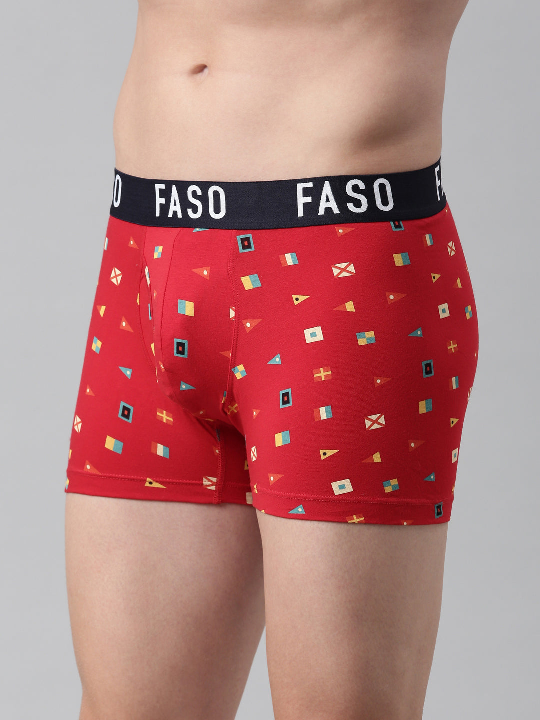 Faso Men's Cotton Printed Trunk