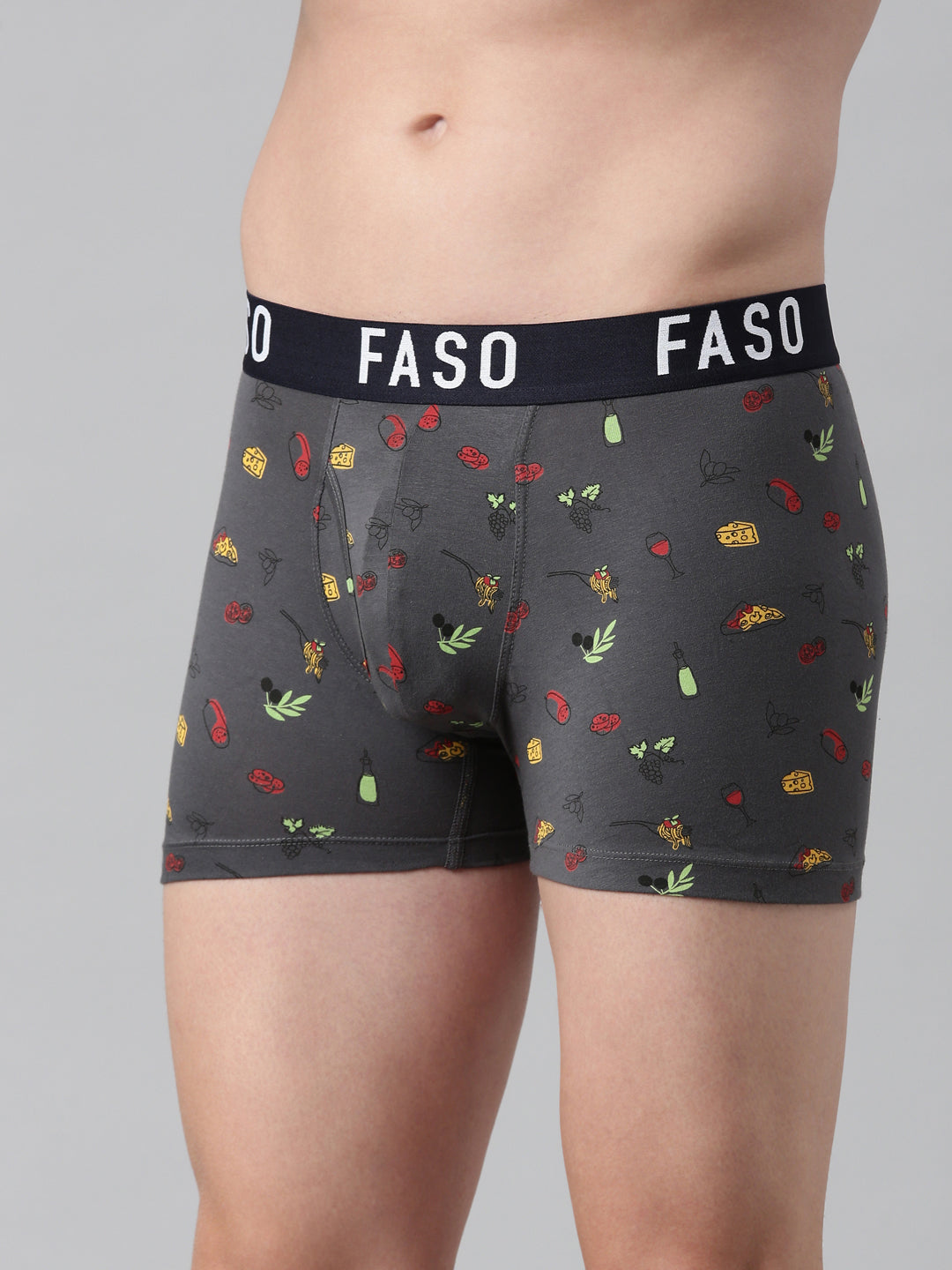Faso Men's Cotton Printed Trunk