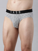 Faso Men's Printed Cotton Stretchable Brief