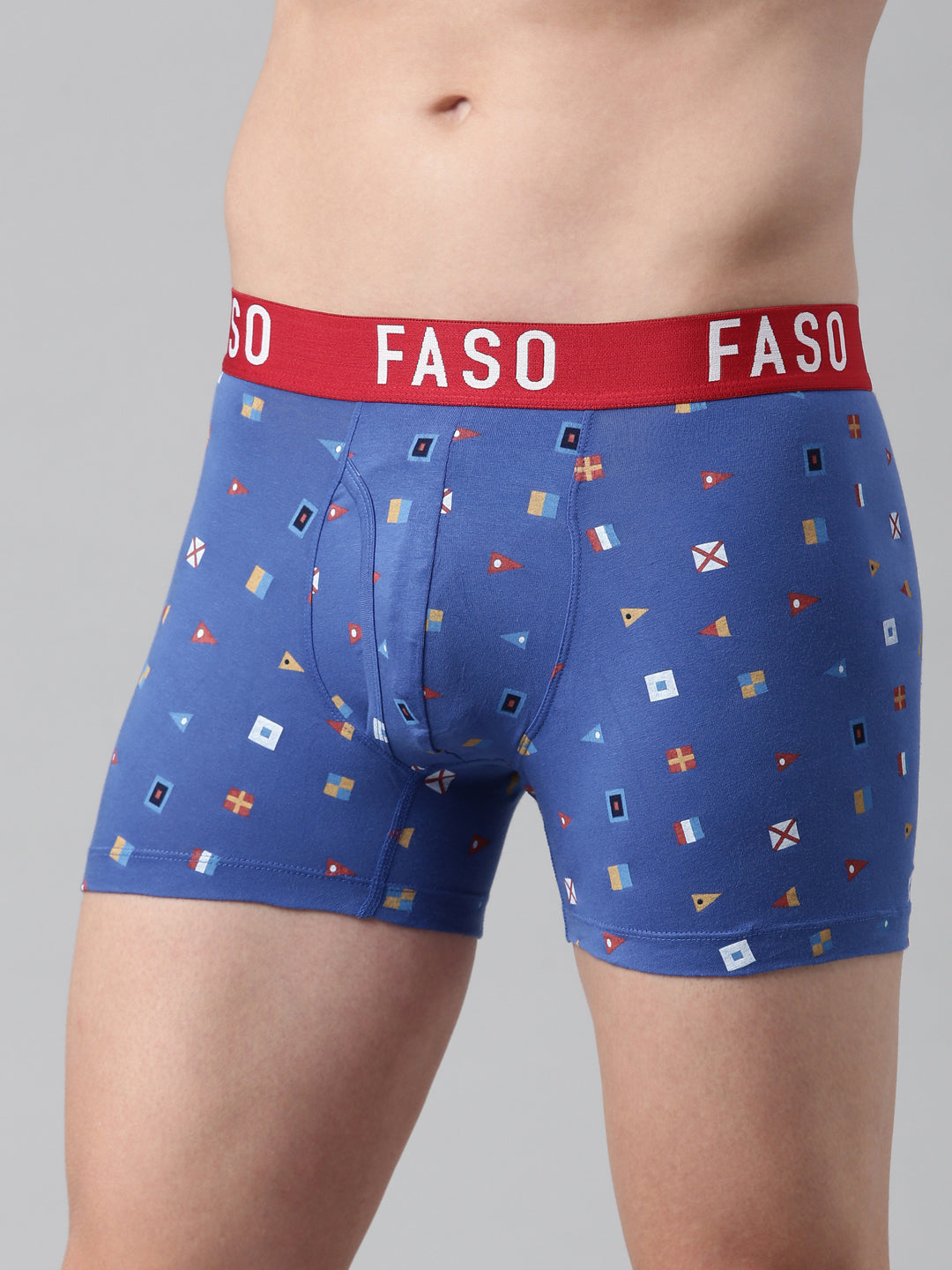 Faso Men's Cotton Printed Trunk