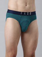 Faso Men's Printed Cotton Stretchable Brief
