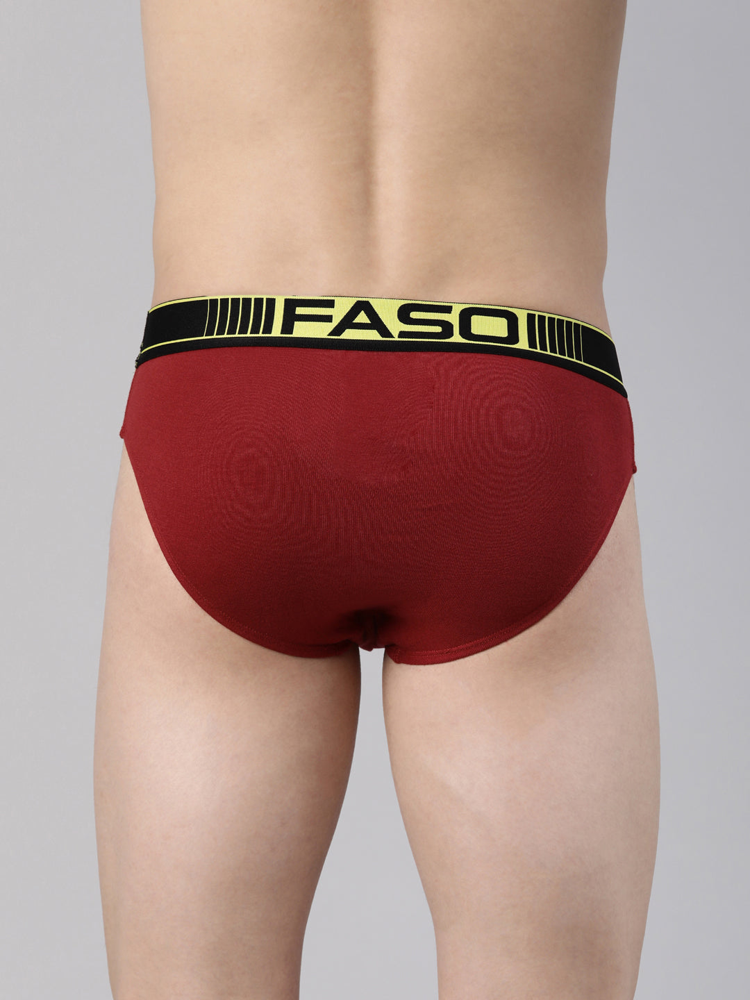 Faso Men's Cotton Neon Outer Elastic Brief (Pack of 2)