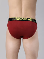 Faso Men's Cotton Neon Outer Elastic Brief (Pack of 2)