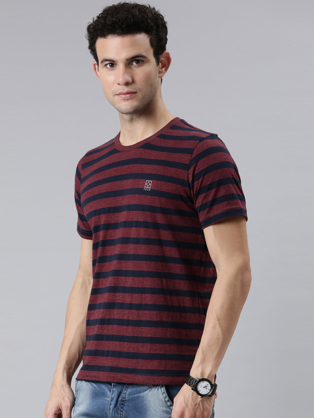 FASO Men’s Yarn Dyed Cotton T-Shirt