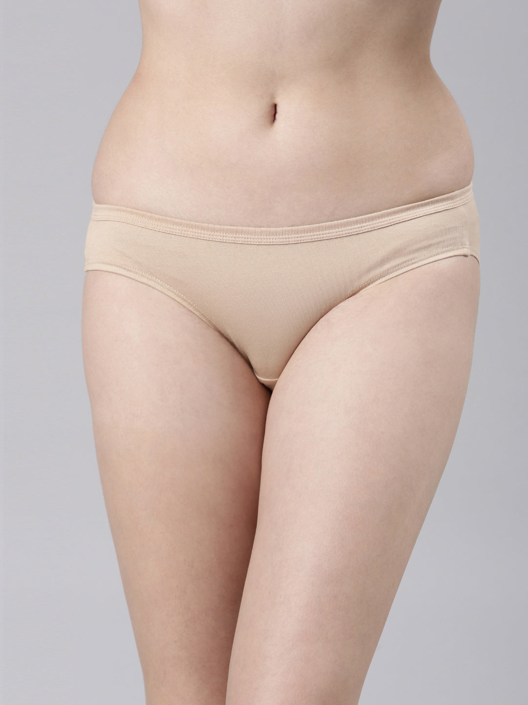 Faso Women's Cotton Inner Elastic Bikini (Pack of 2)