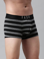 Faso Men's Cotton Yarn Dyed Striped Trunk