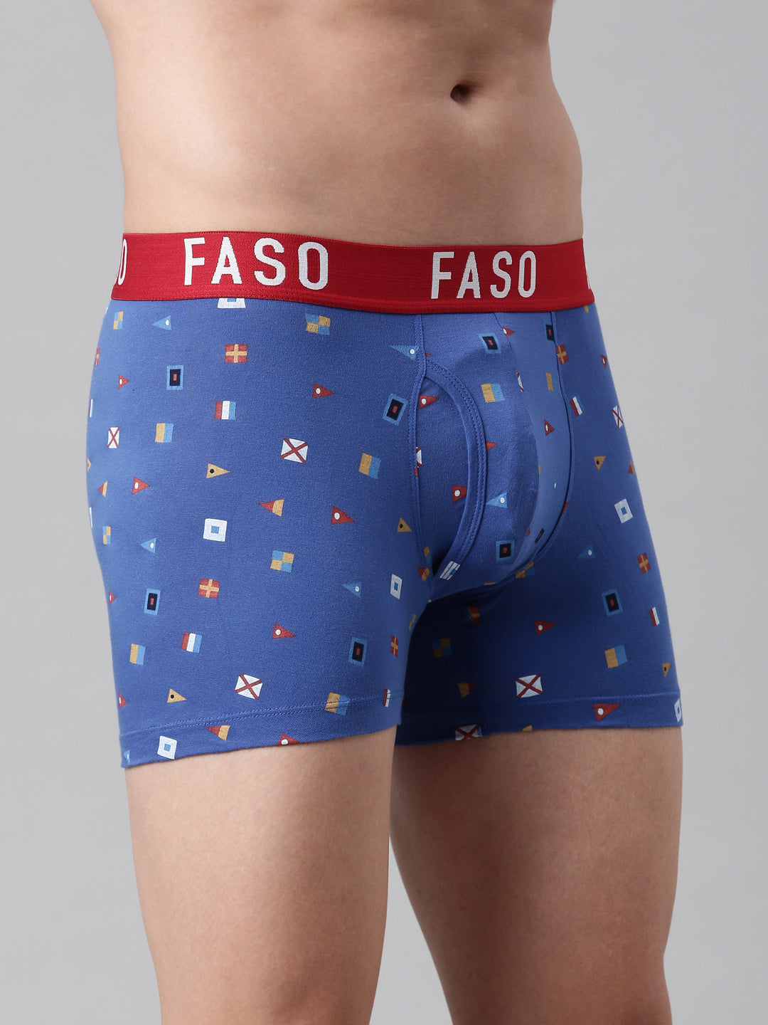 Faso Men's Cotton Printed Trunk