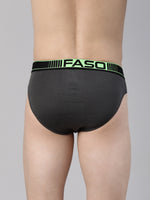 Faso Men's Cotton Neon Outer Elastic Brief (Pack of 2)