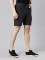 FASO Men’s Cotton Track Shorts with Denim Pocket