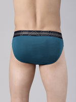 Faso Men's Cotton Contrast Rib Piping Brief (Pack of 2)