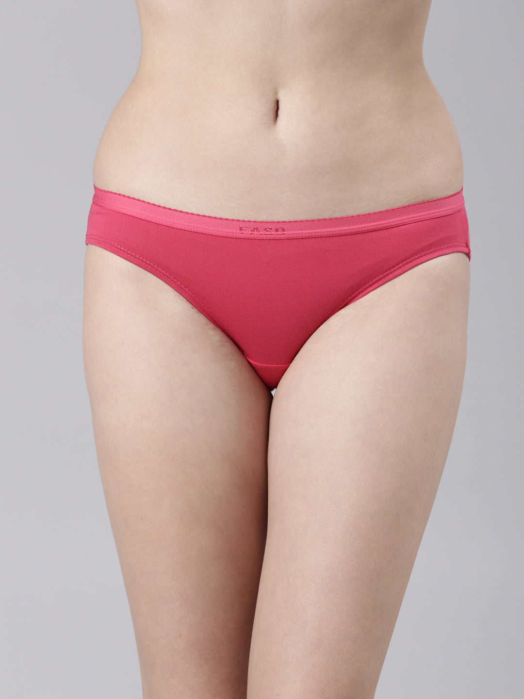 Faso Women's Cotton Outer Elastic Bikini (Pack of 2)