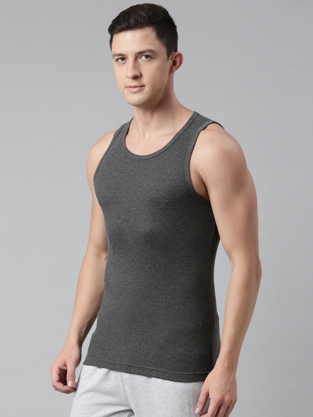 Faso Men's Cotton Rib Comfort Color Vest