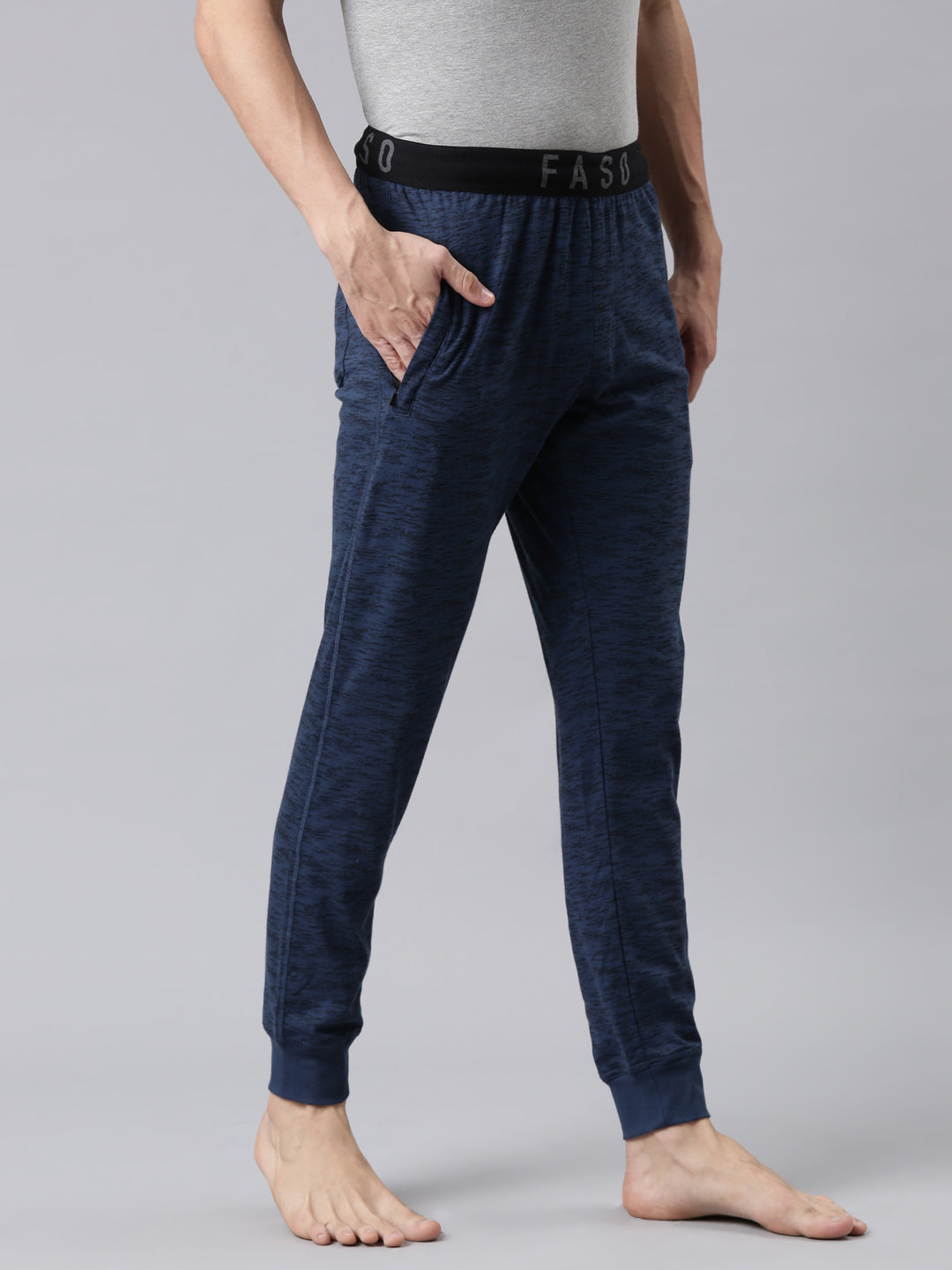 Faso Men's Premium Cotton Outer Elastic Jogger