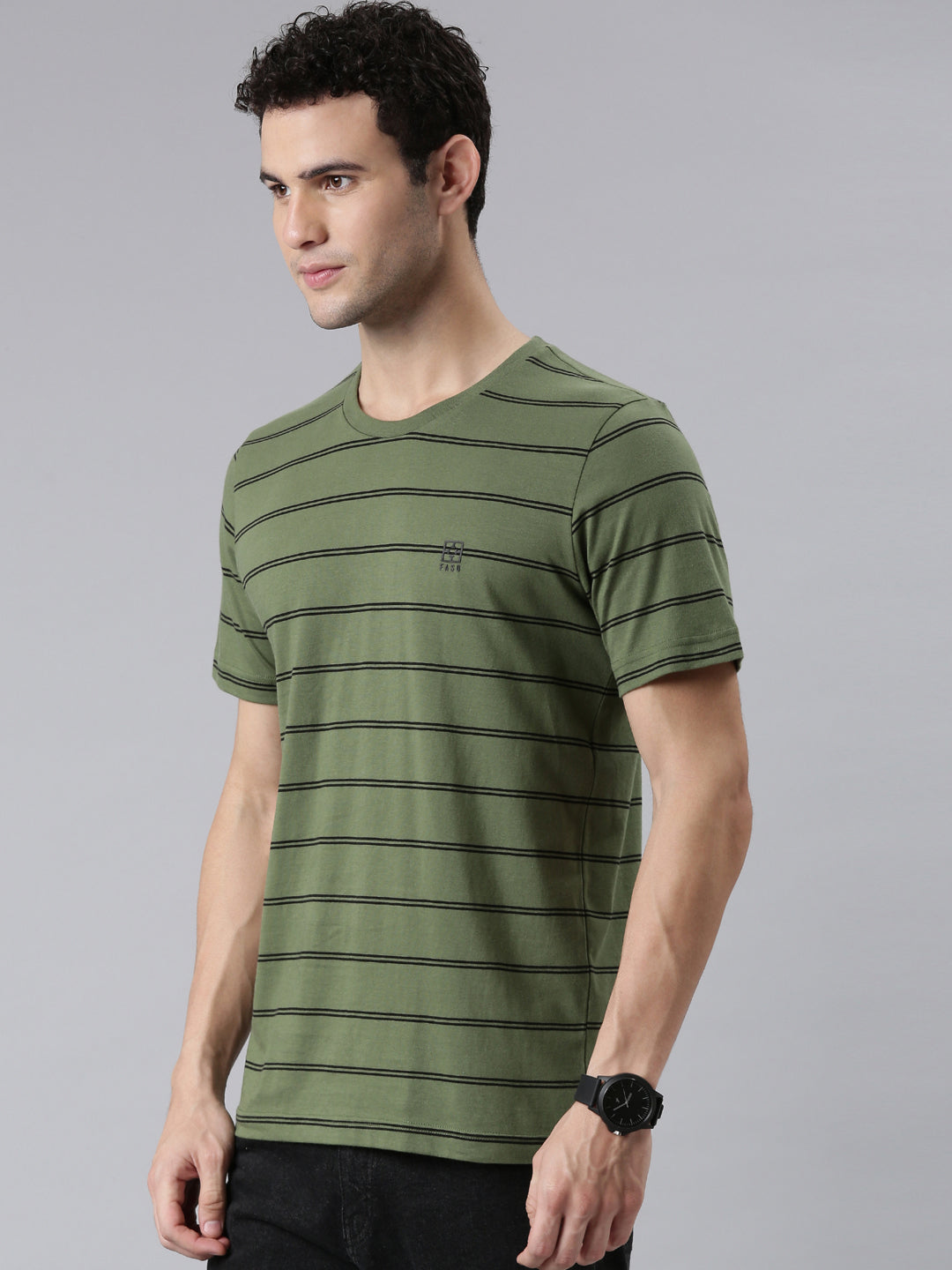 FASO Men’s Yarn Dyed Cotton T-Shirt