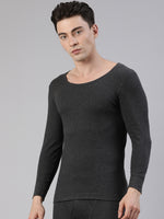 Faso Men's Round Neck Full Sleeve With Rib Thermal T-Shirt