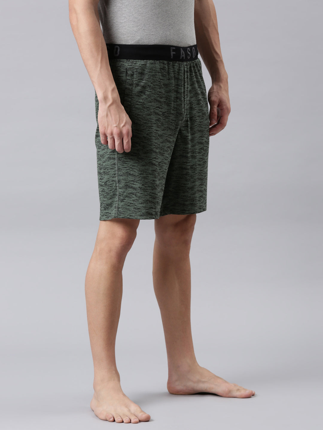 Faso Men's Cotton Elastic Track Shorts