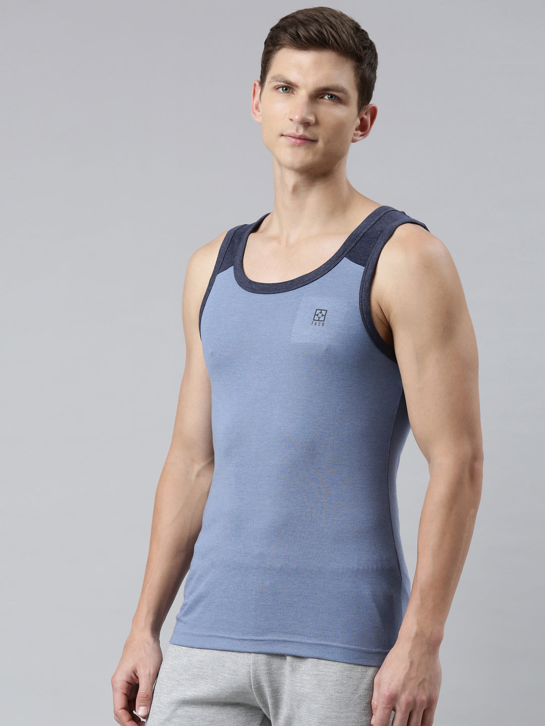 Faso Men's Cotton Color Vest
