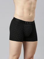 Faso Men's Cotton Outer Elastic All Over Print Trunk
