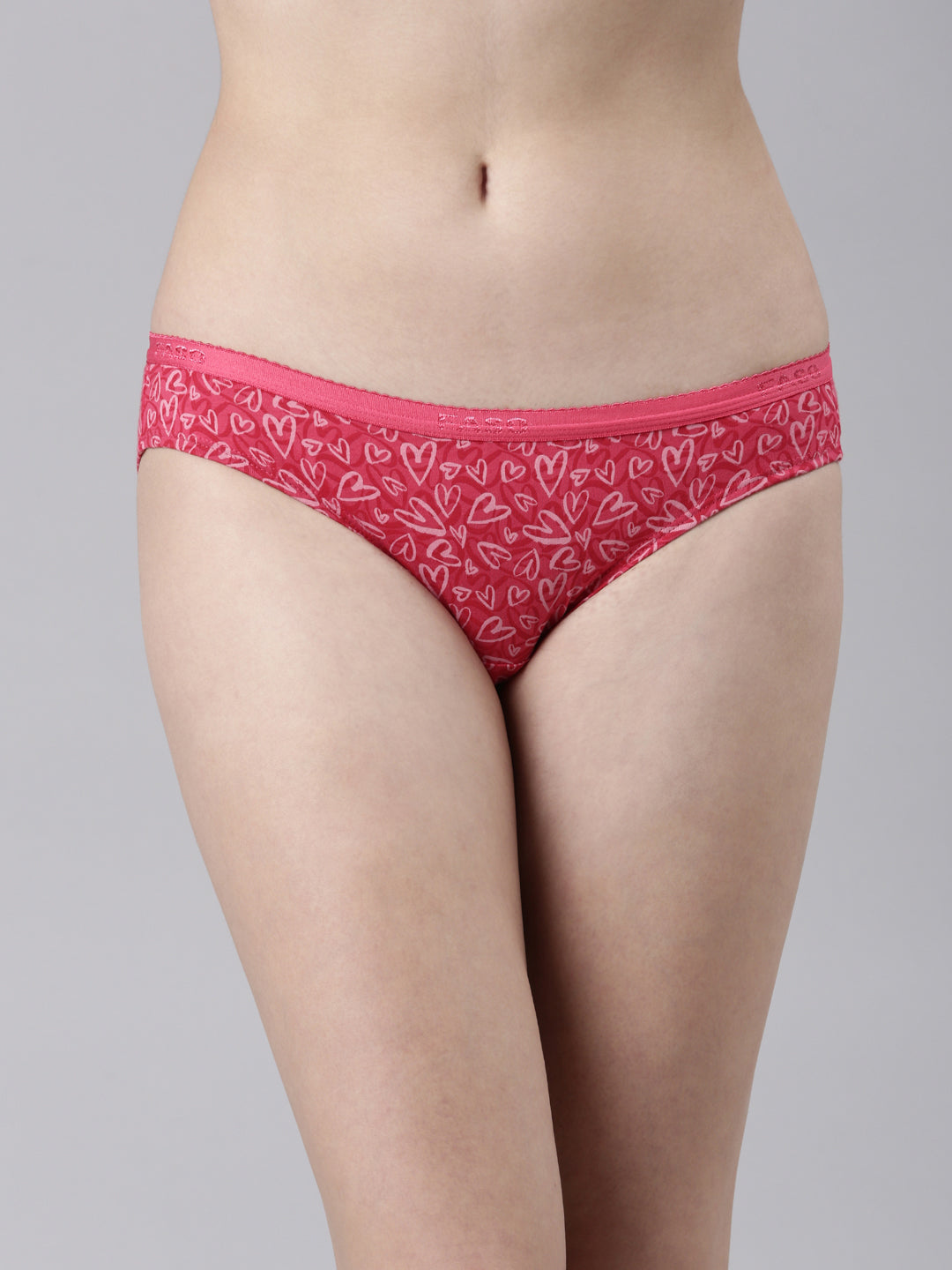 Faso Women's Cotton Outer Elastic Bikini (Pack of 2)