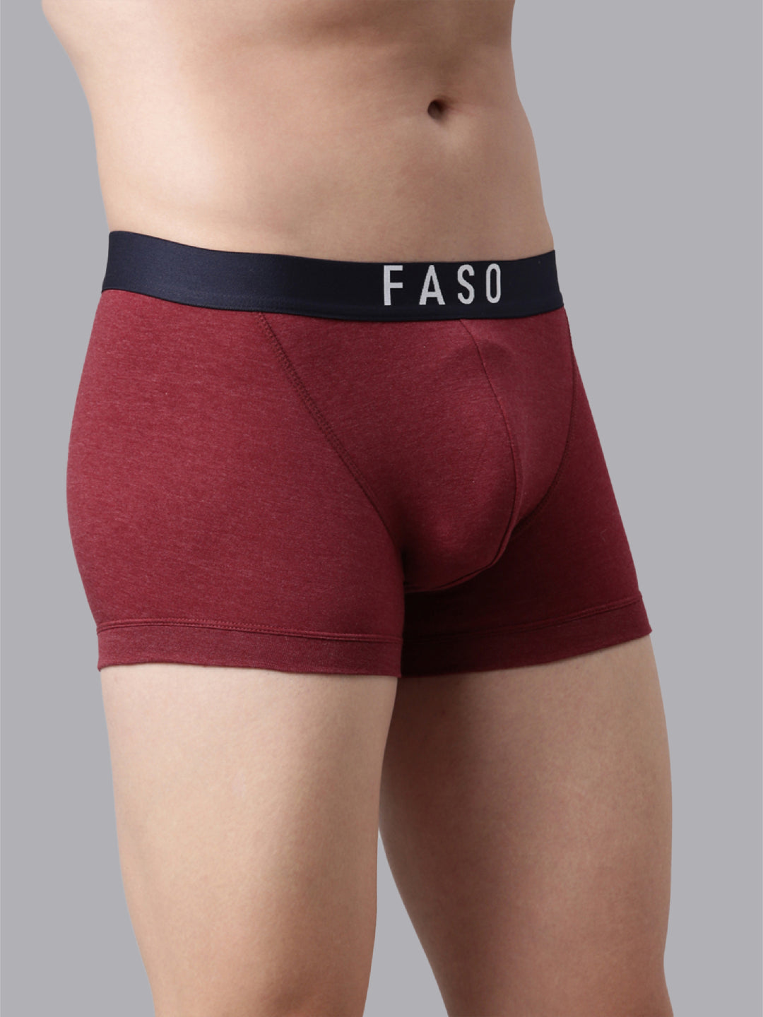 Faso Men's Cotton V-Front Shaped Stretchable Trunk