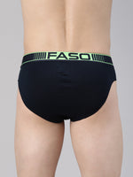 Faso Men's Cotton Neon Outer Elastic Brief (Pack of 2)