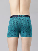 Faso Men's Cotton Outer Elastic All Over Print Trunk