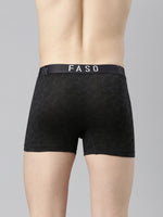Faso Men's Cotton Stretch All Over Print Trunks
