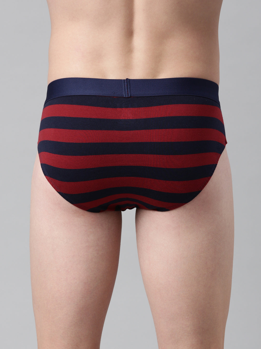 Faso Men's Cotton Yarn Dyed Striped Brief
