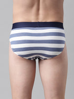 Faso Men's Cotton Yarn Dyed Striped Brief