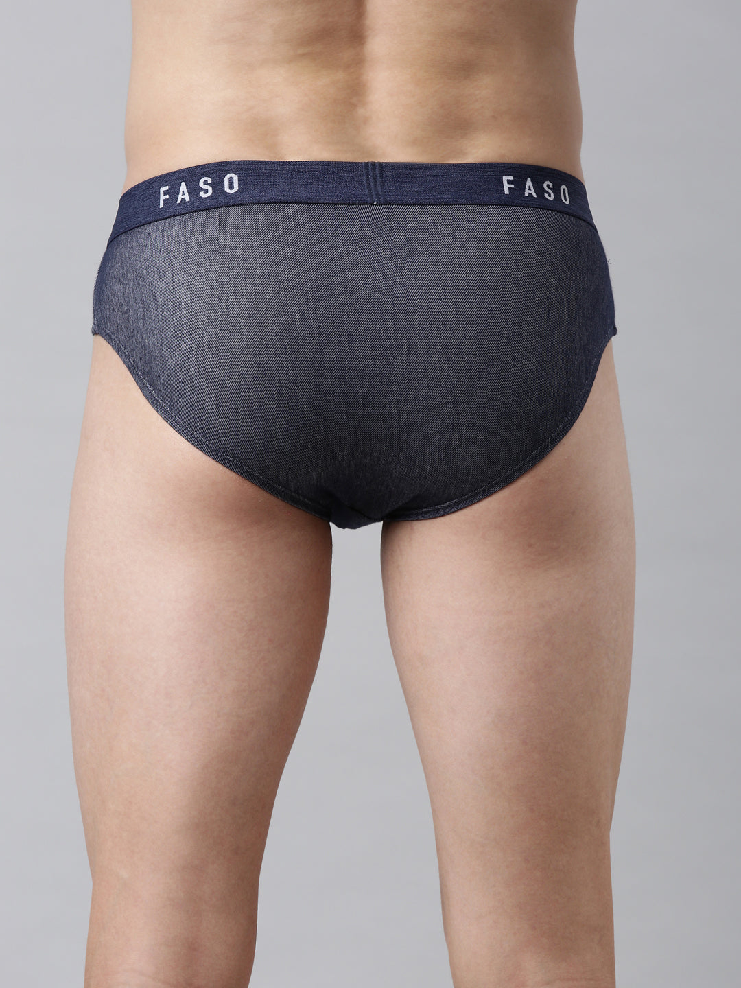 Faso Men's Cotton Denim Look Brief